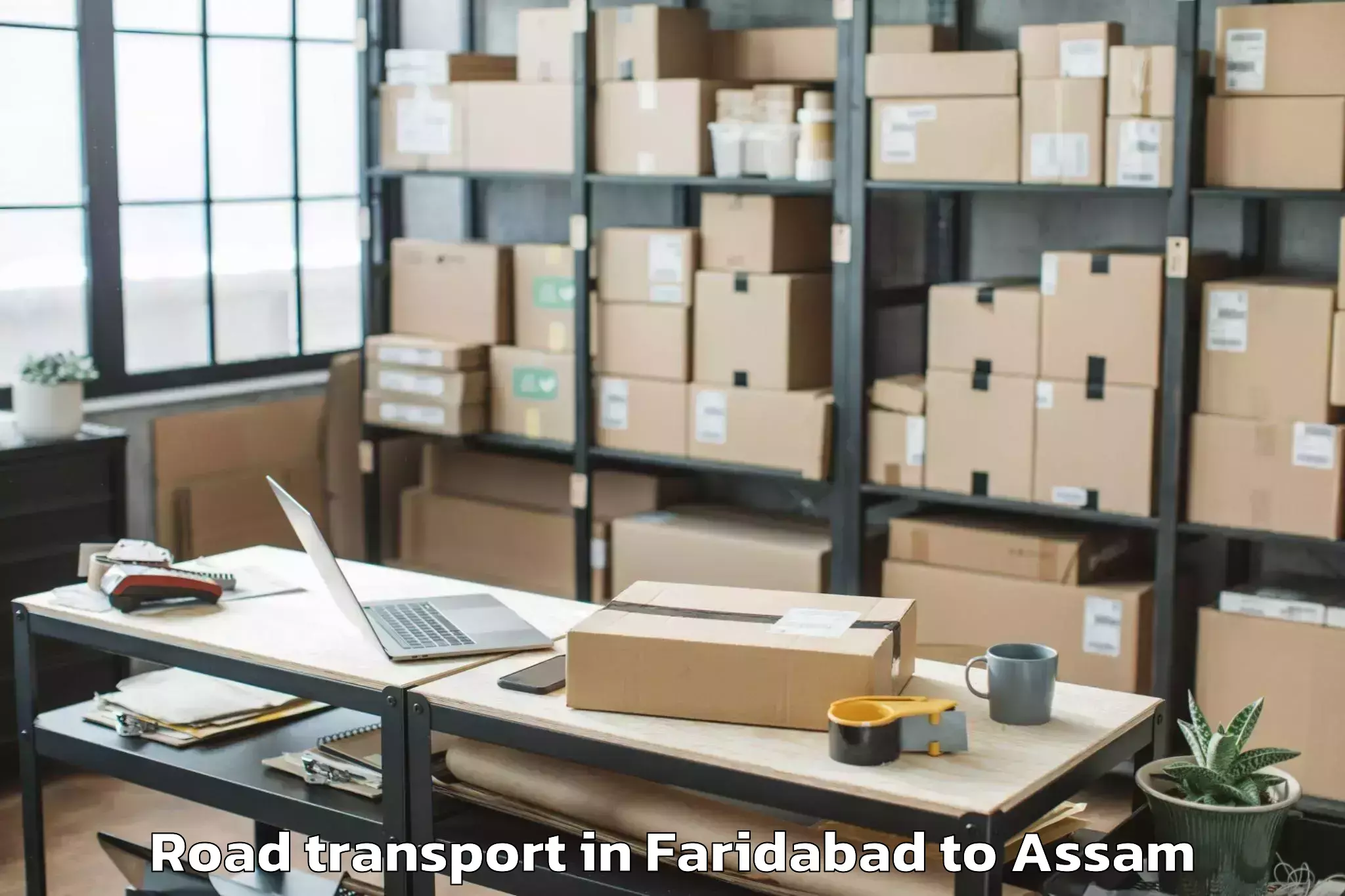 Book Faridabad to Rangapara Road Transport Online